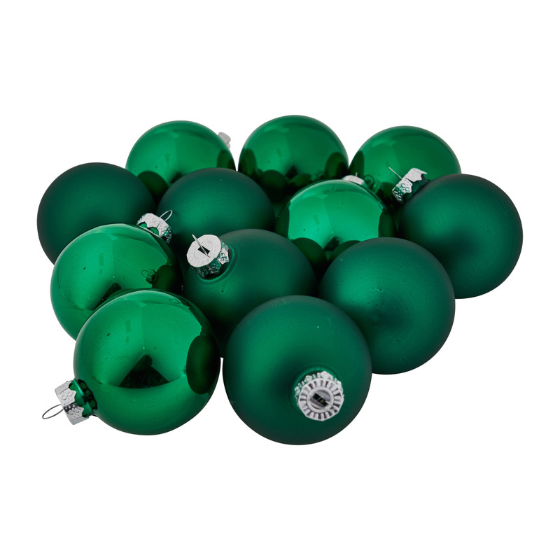 Kerstballen set groen - 12st