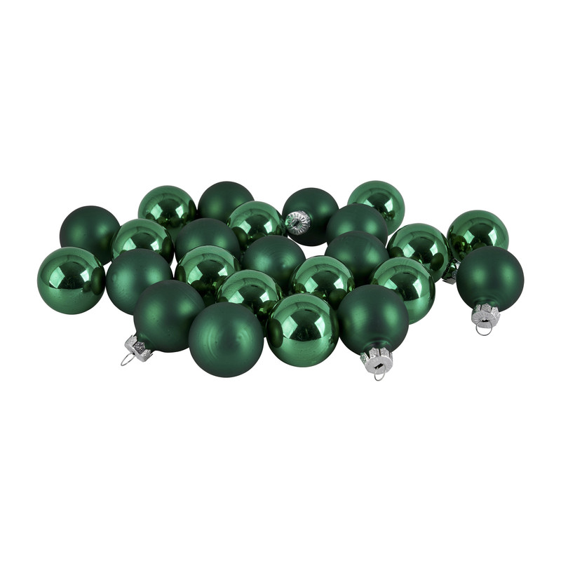 Kerstballen set groen - 24st