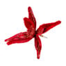 Bloem op clip - rood - 15 cm