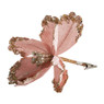 Bloem op clip - roze - 17 cm