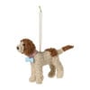 Kersthanger labradoodle  - wit - 14.5x3.3x9.5 cm