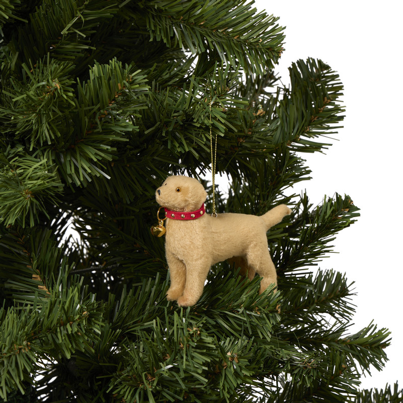 Kersthanger labrador - beige - 12x5x10.2 cm