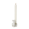 Kerst kandelaar rendier - wit - 6x5x7.5 cm