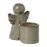 Kerst kandelaar engel - groen - 5.8x4.5x6 cm