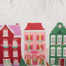 Kerstkussen huisjes - multikleur - 30x50 cm