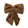 Kersthanger strik groot - bruin - 40x45 cm