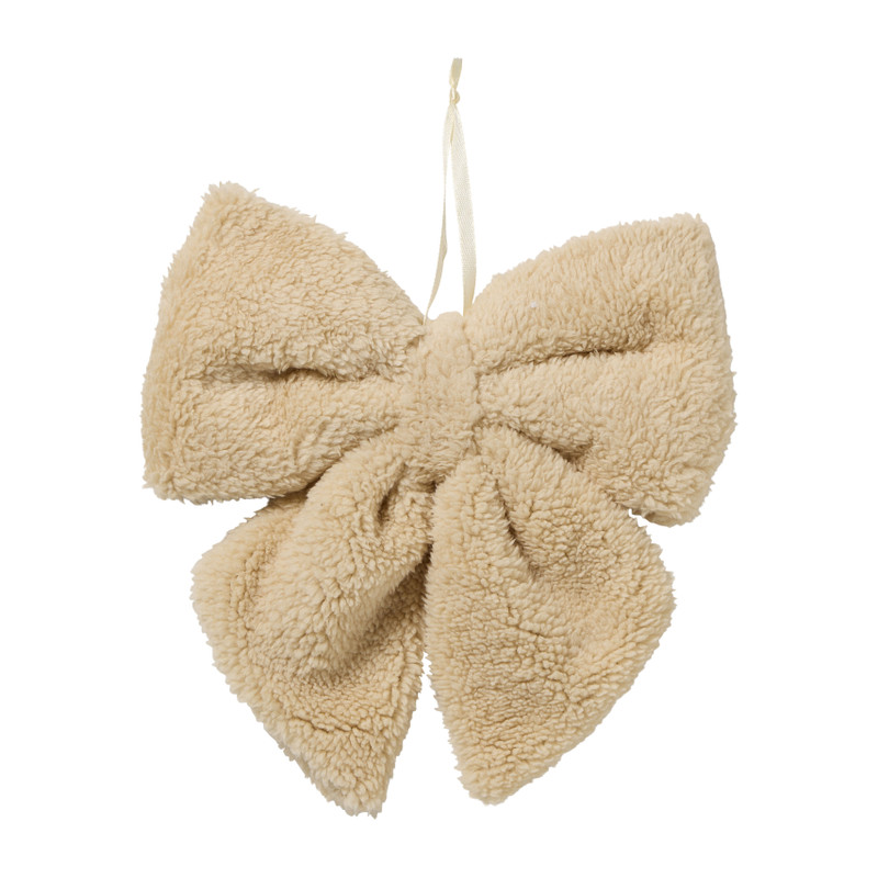 Kersthanger strik - beige - 22x28 cm
