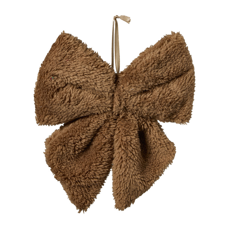 Kersthanger strik medium - bruin - 22x28 cm