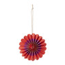 Kersthanger bloem - rood/roze - set van 3 
