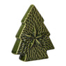Kerstboom keramiek ster klein - groen - 14.5x12x3.6 cm