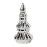 Kerstboom klein - zilverkleurig -15.6x7.8x7.7 cm