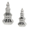 Kerstboom klein - zilverkleurig -15.6x7.8x7.7 cm