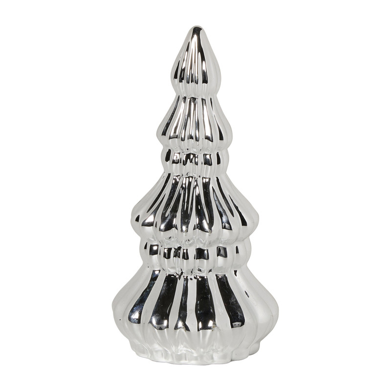 Kerstboom groot - zilverkleurig - 20.6x10.5x10.3 cm