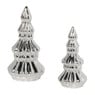 Kerstboom groot - zilverkleurig - 20.6x10.5x10.3 cm