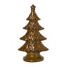 Kerstboom keramiek bruin groot - bruin - 23x12.5x8.2 cm