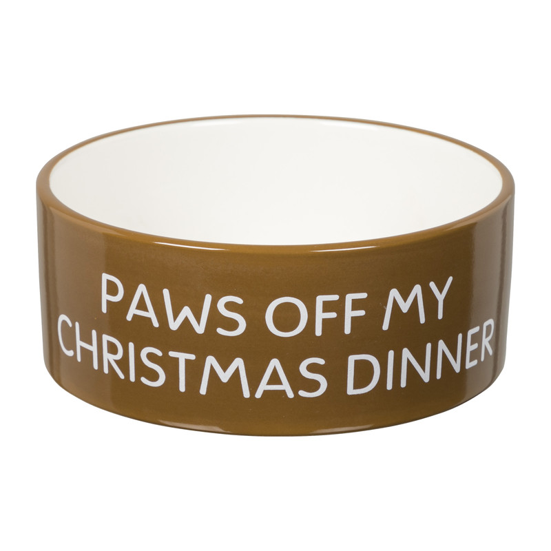 Voerbak kerst - bruin - Ø16 cm