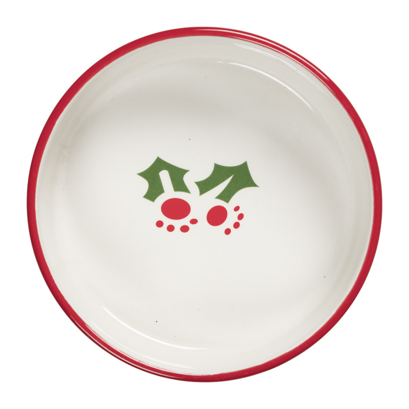 Voerbak - kerst - rood - Ø16 cm