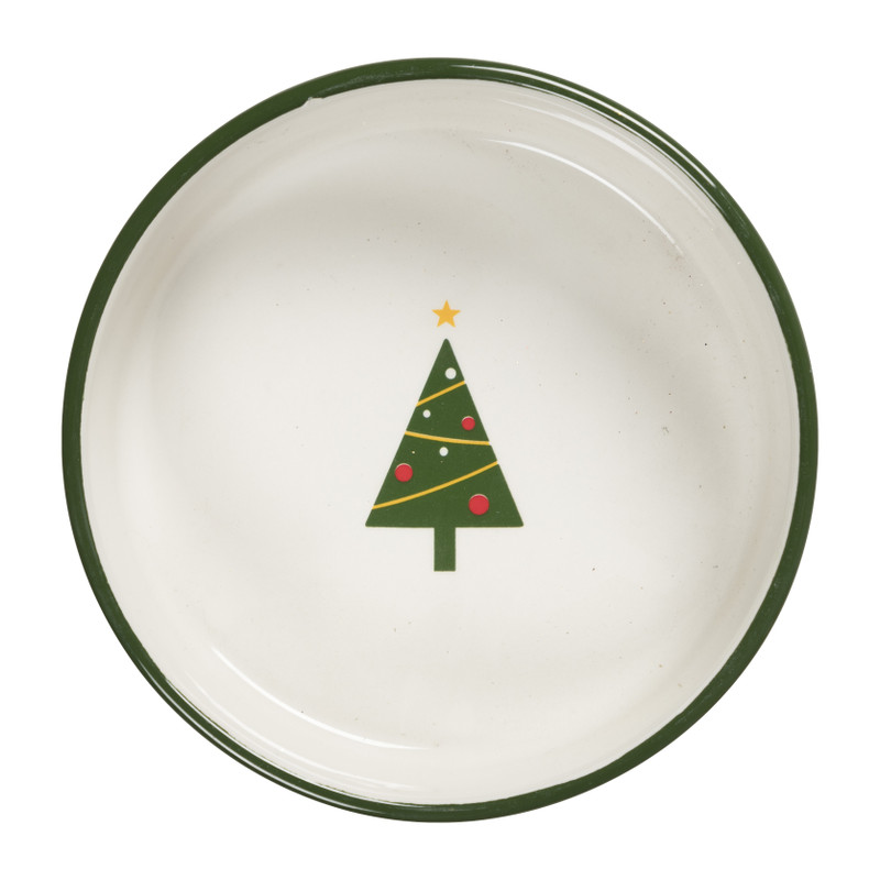 Voerbak kerst - groen - Ø16 cm
