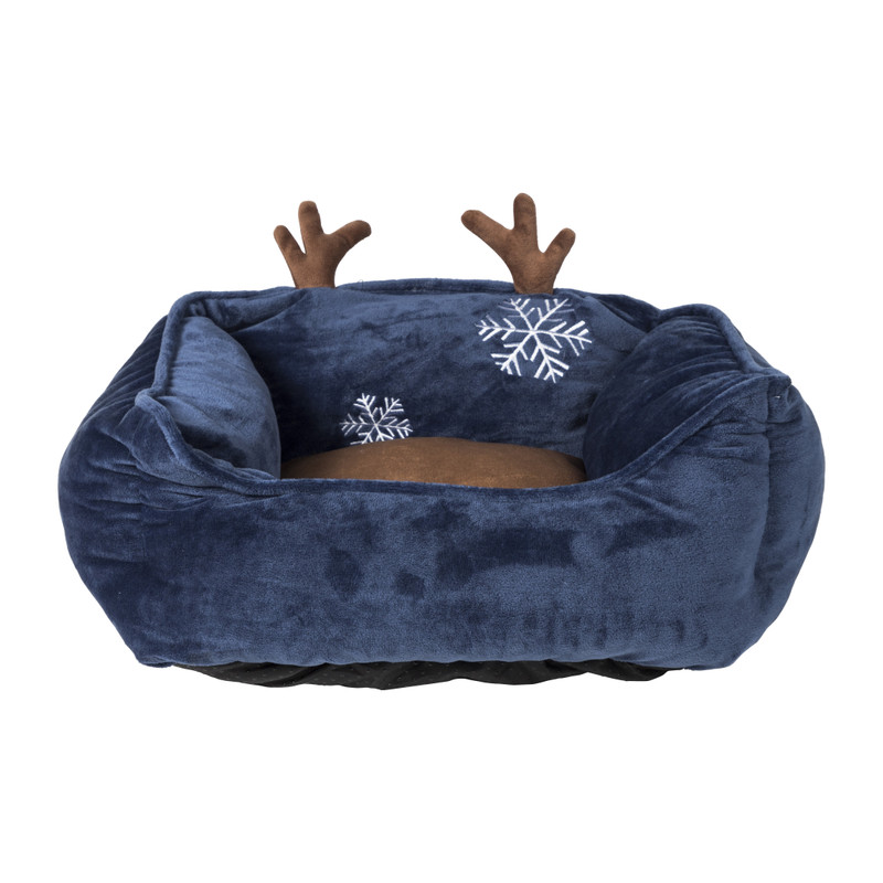 Hondenmand - kerst - blauw