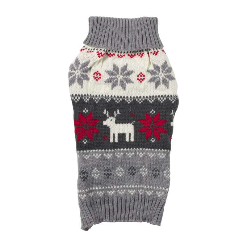 Kersttrui voor dieren - grijs