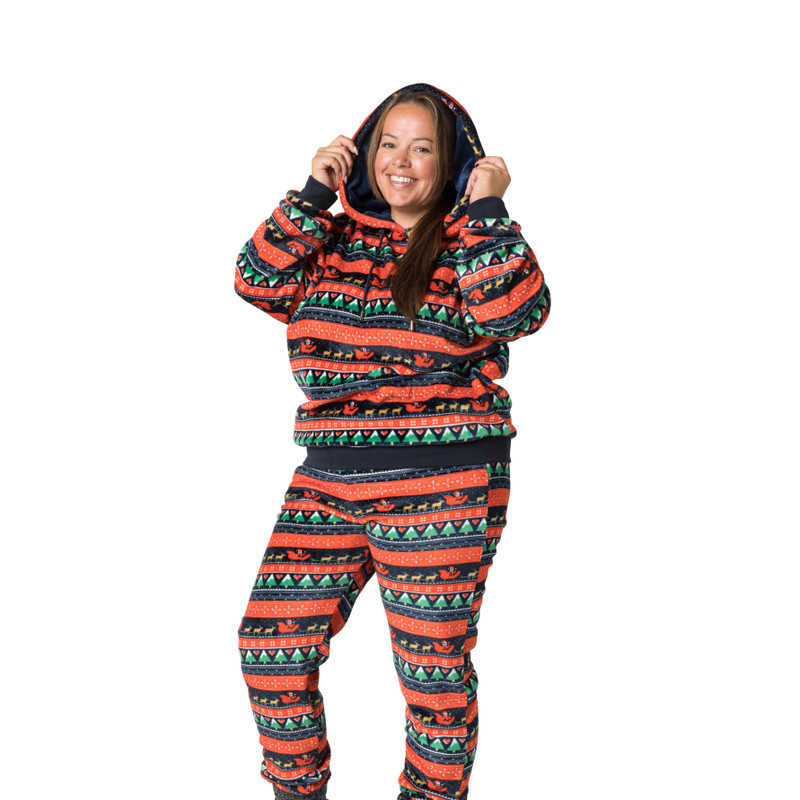 Huispak kerst - blauw - maat S/M