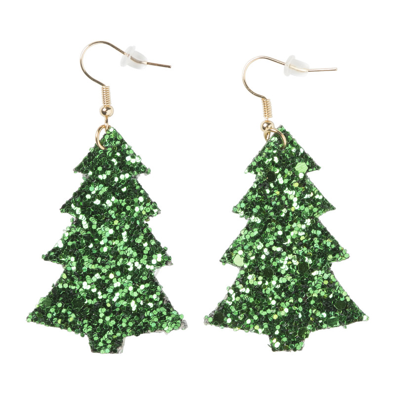Oorbellen xmas tree - diverse kleuren