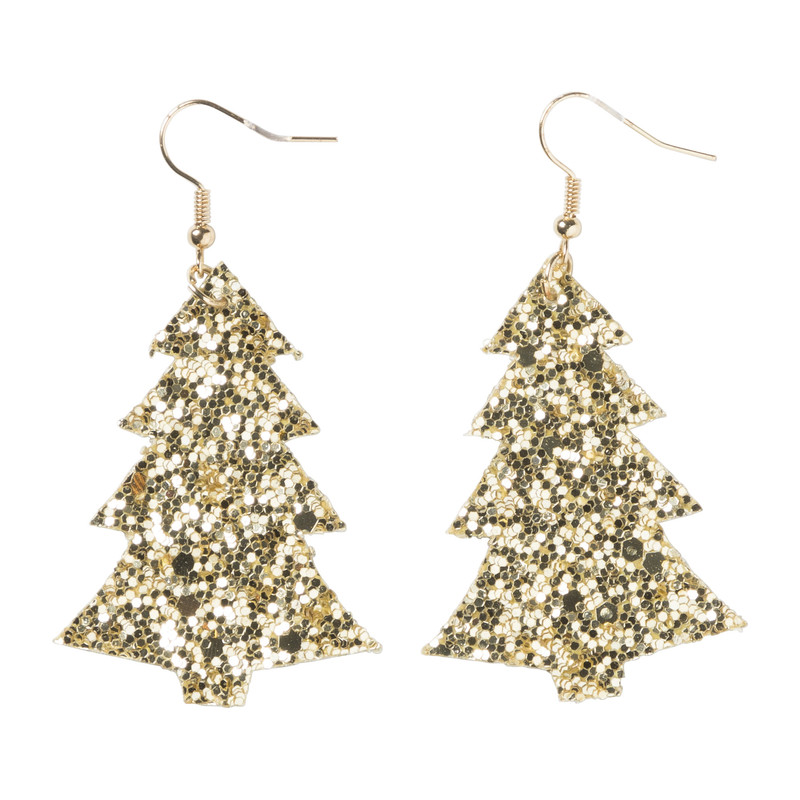 Oorbellen xmas tree - diverse kleuren