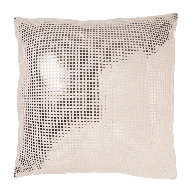 Kussen velvet pailletten - roze - 43x43 cm