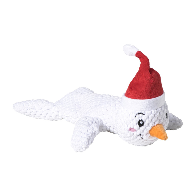 Hondenspeeltje sneeuwpop - wit