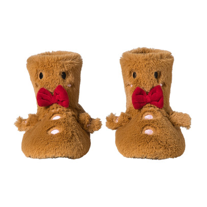 Kerstsloffen rendier - bruin - one size