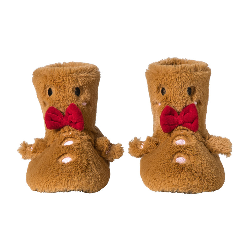 Kerstsloffen rendier - bruin - one size