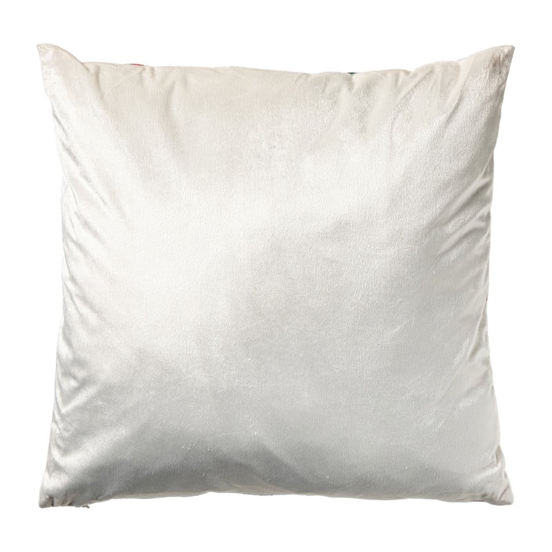 Kerstkussen skiën - beige/multikleur - 45x45 cm