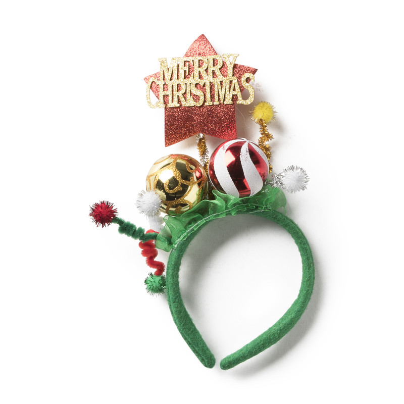 Tiara merry christmas - rood/groen