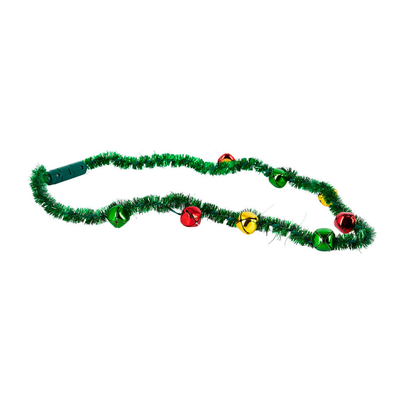 Ketting met verlichting tinsel - groen - kunststof