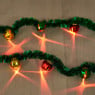 Ketting met verlichting tinsel - groen - kunststof