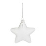 Kersthanger ster - 10 cm - zilver/helder