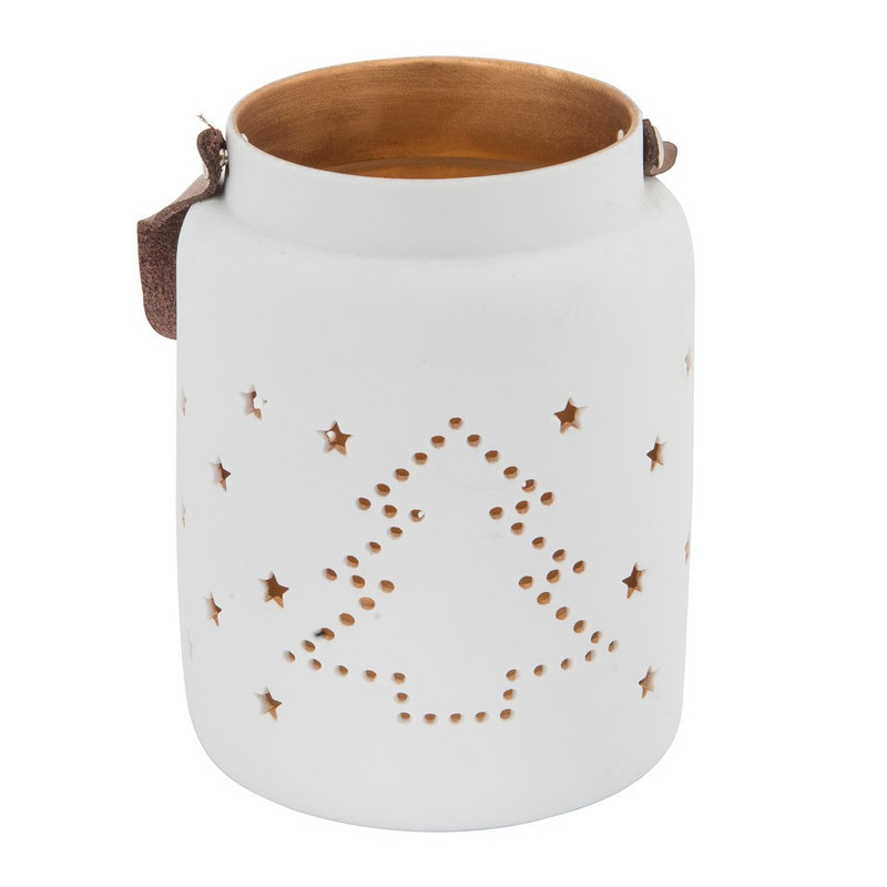 Theelichthouder - met hendel - 9x12 cm