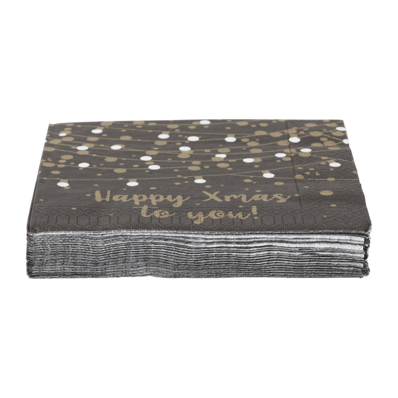 Servetten kerst - Happy Xmas to you - 16.5x16.5 cm