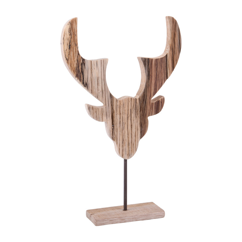 Rendier hoofd hout