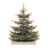Kerstboom hout print - 21x17x4 cm - S