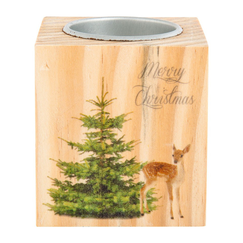 Theelicht hout print - S