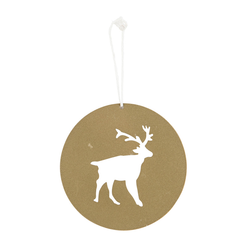 Hanger rond hert messing - 5 stuks