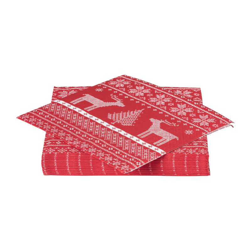 Servetten kerst - diverse varianten - 16.5x16.5 cm