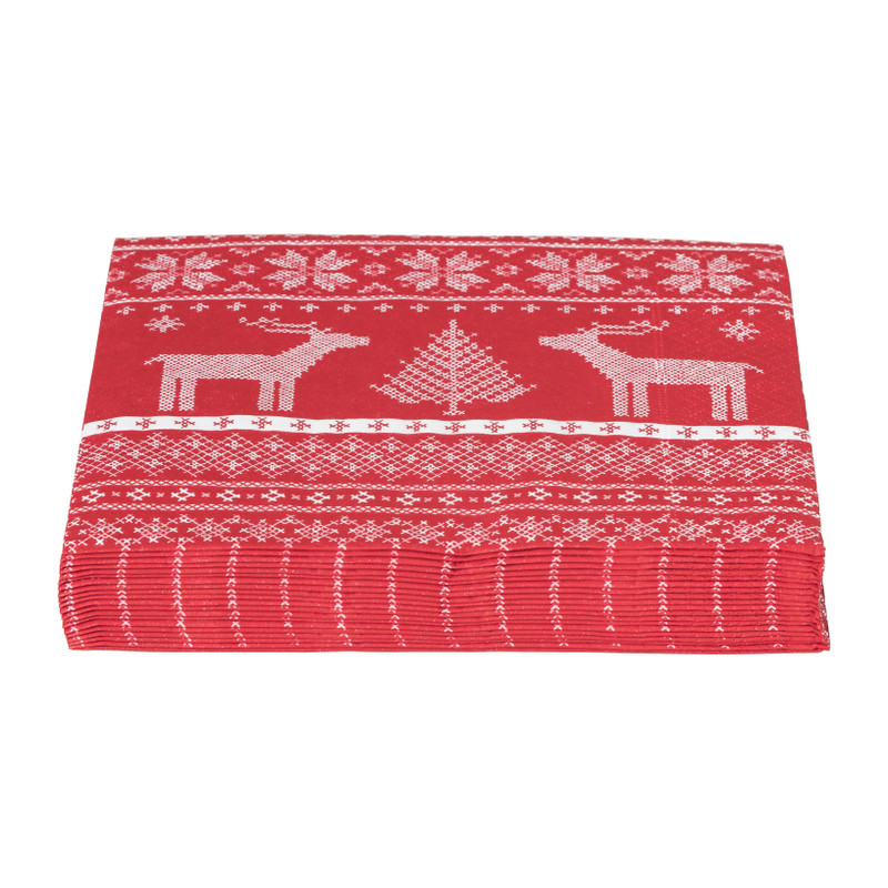 Servetten kerst - diverse varianten - 16.5x16.5 cm