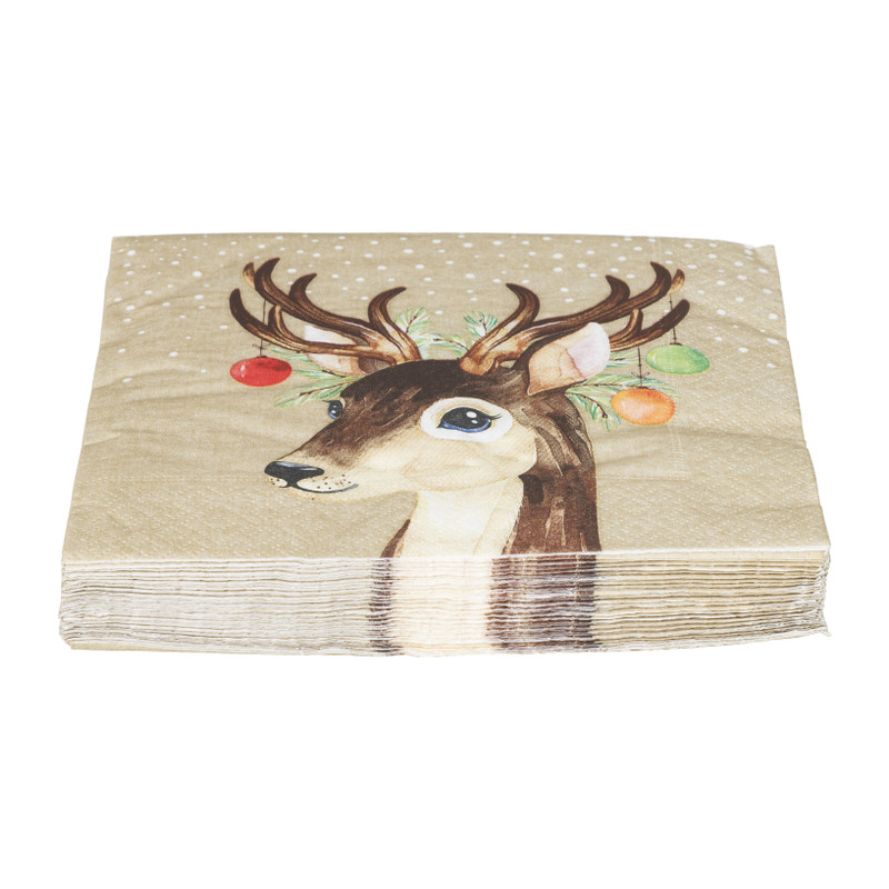 Servetten kerst - diverse varianten - 16.5x16.5 cm