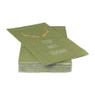 Kerstservetten rendier - groen/goud - set van 15 - 33x40 cm 