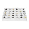 Servetten kerstbomen - zwart/wit/goud - set van 20 - 33x33 cm 