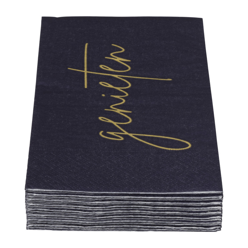 Servet lang - blauw - 33x33 cm