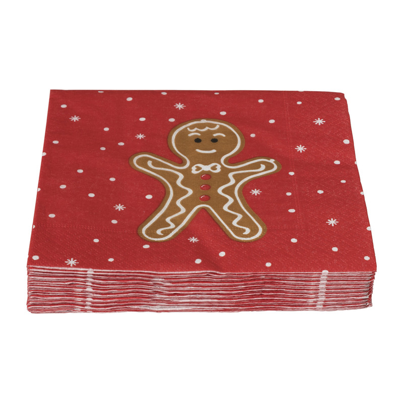 Servetten gingerbread - set van 20 - 33x33 cm