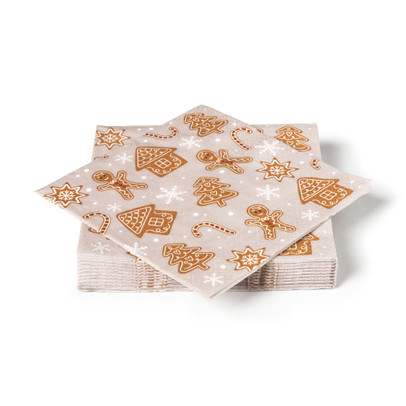 Servet Cookies - grijs - 33x33 cm